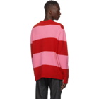 Acne Studios Red and Pink Wool Sweater