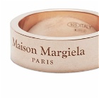 Maison Margiela Men's Text Logo Band Ring in Rose Gold