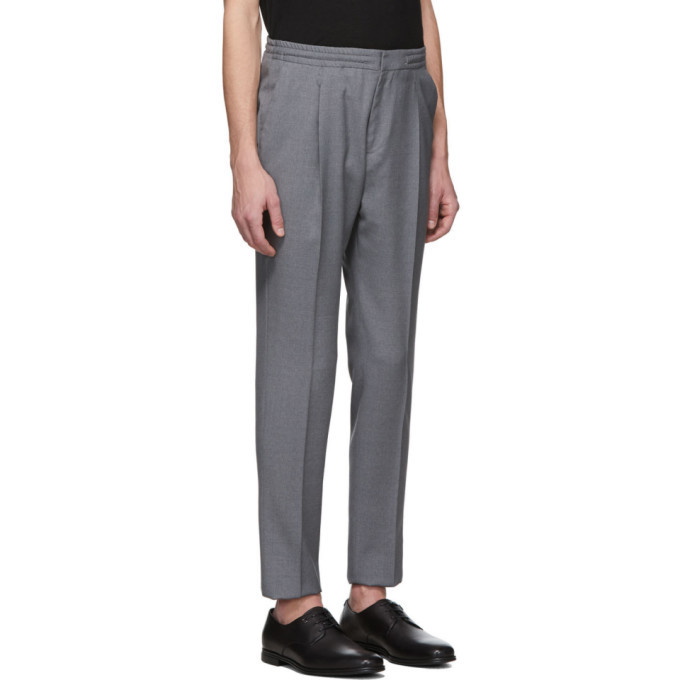 COS Wool Drawstring Trousers in NAVY | Endource