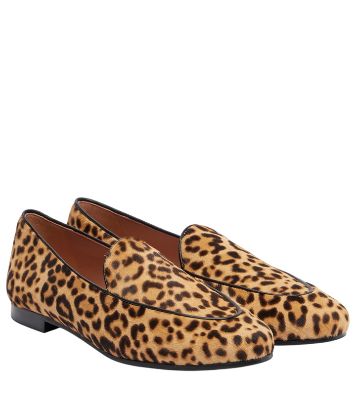 Photo: Aquazzura Guanto leopard-print calf hair loafers