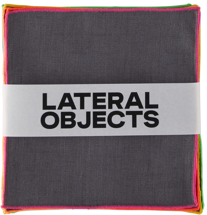 Photo: Lateral Objects Grey Frame Cocktail Napkin Set