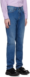 AMI Alexandre Mattiussi Blue Classic Fit Jean