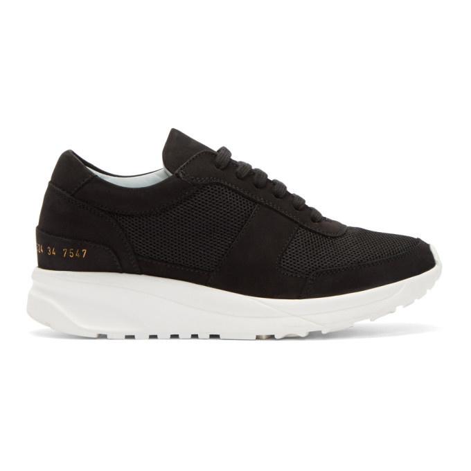 Photo: Woman by Common Projects Black Suede Track Sneakers
