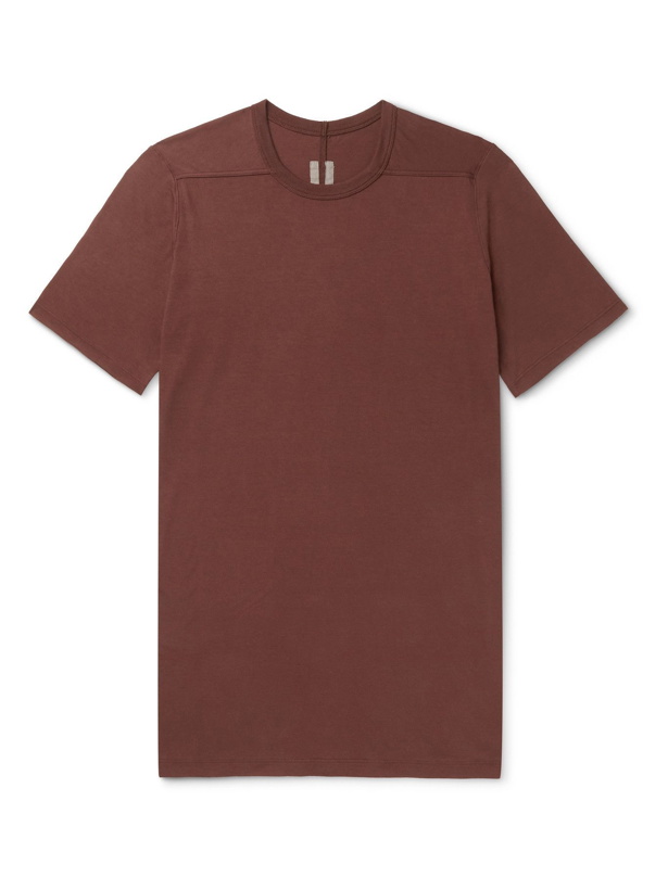 Photo: RICK OWENS - Level Cotton-Jersey T-Shirt - Burgundy