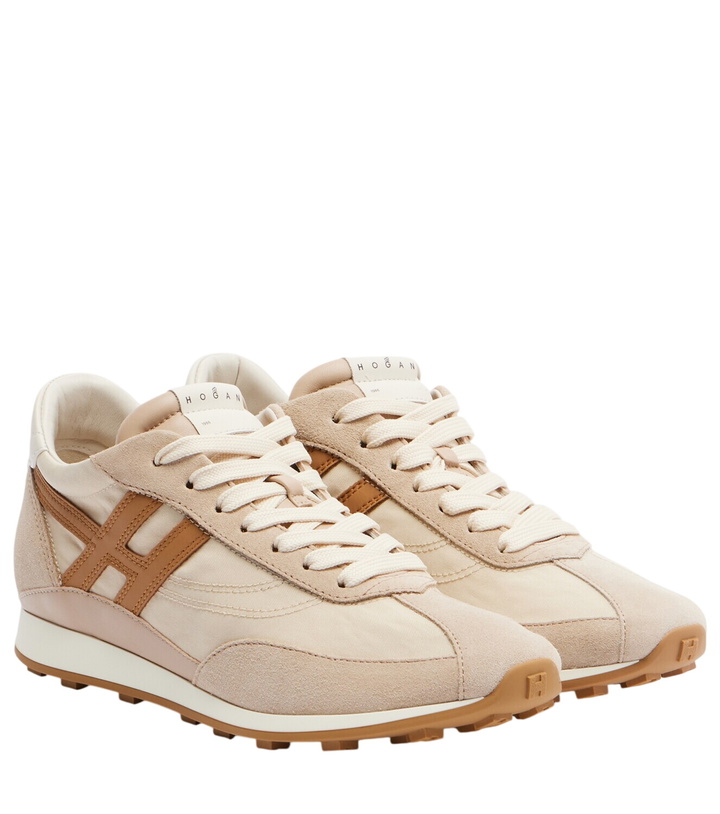 Photo: Hogan H699 suede-trimmed canvas sneakers