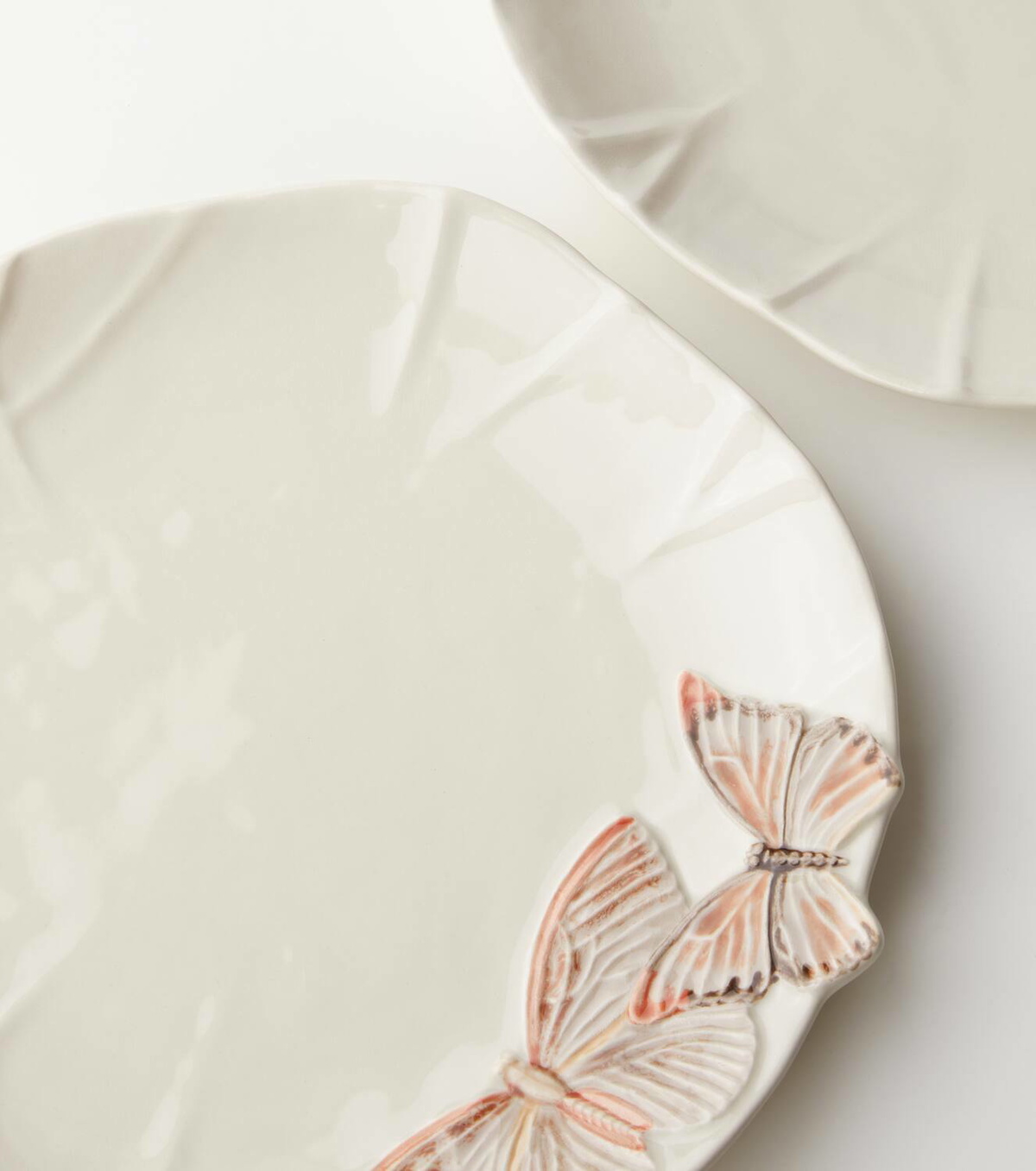 Bordallo Pinheiro Cloudy Butterflies set of 4 dinner plates by Claudia Schiffer