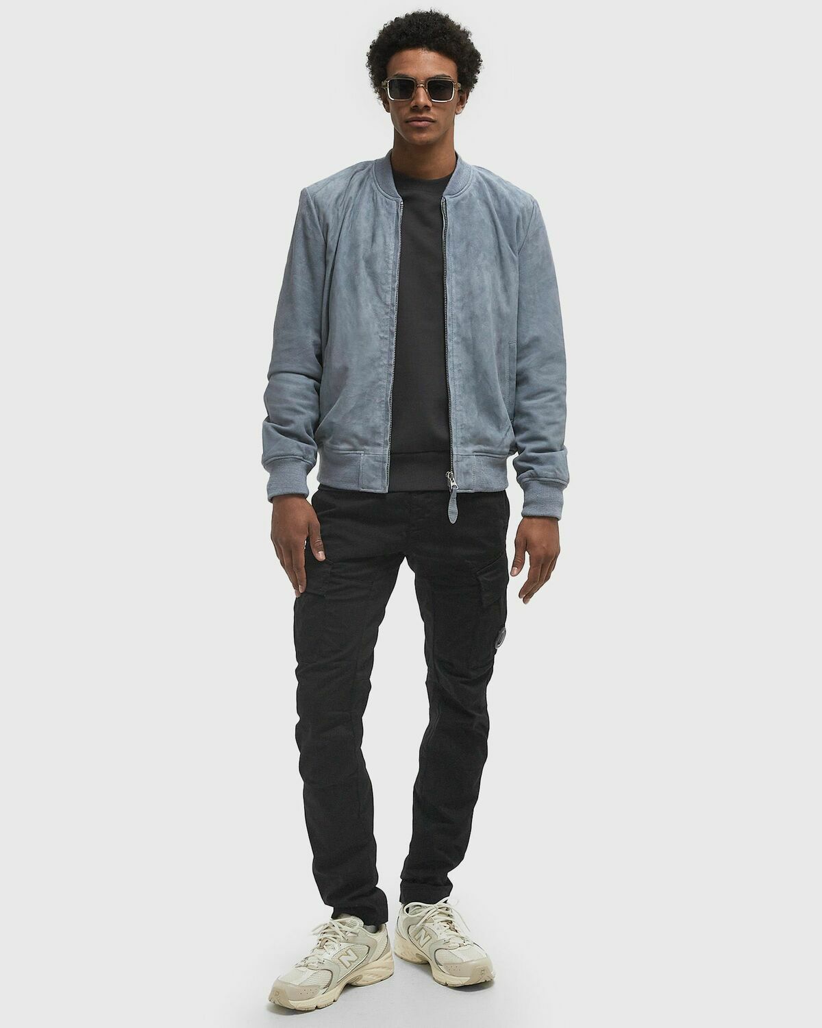 Schott NYC LC300 Jacket Blue Mens Bomber Jacket