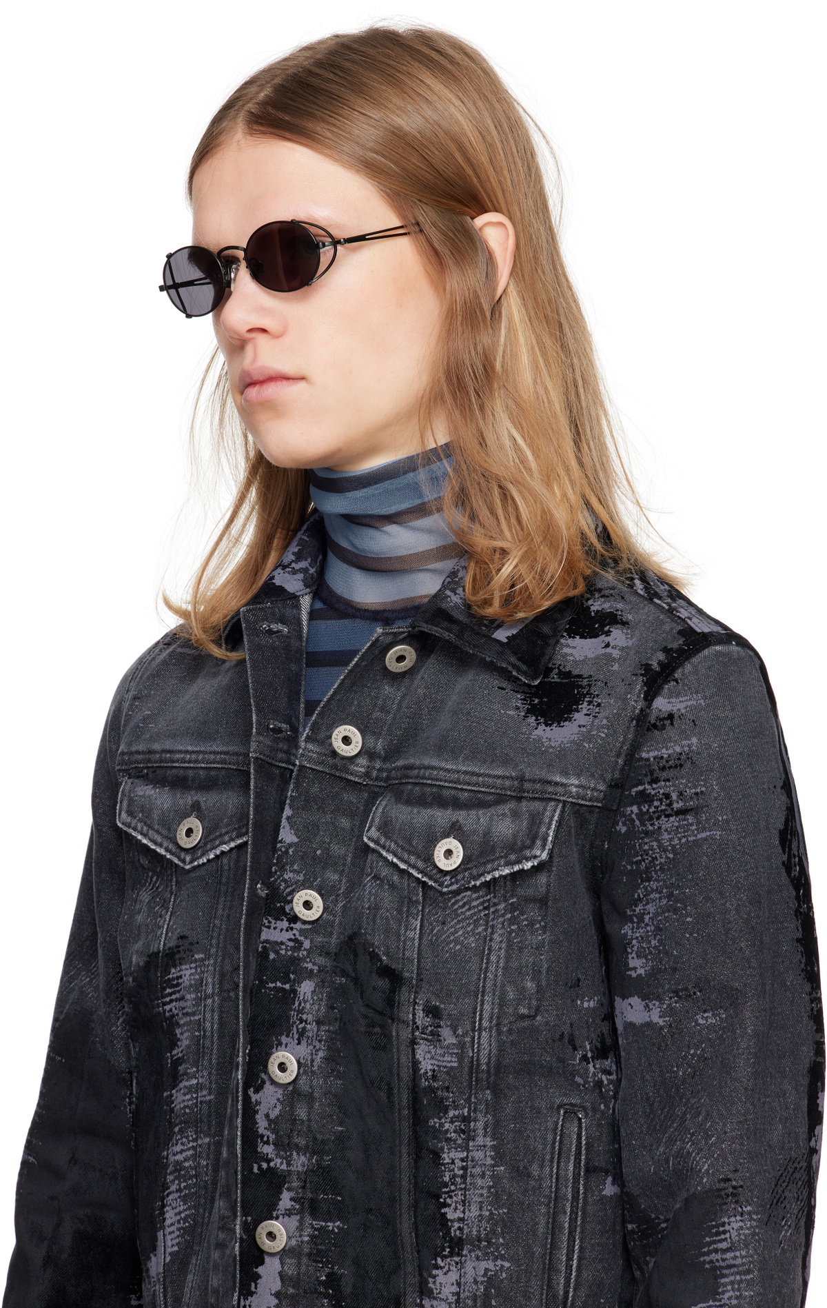 Jean Paul Gaultier Black 'The 55-3175' Sunglasses