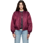 ANINE BING Burgundy Leon Bomber Jacket