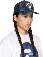 BAPE Navy Camo College Cap