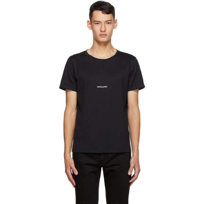 Photo: Saint Laurent Black Logo T-Shirt