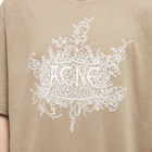 Acne Studios Men's Extorr Devil Logo T-Shirt in Dark Beige