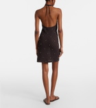 Staud Isola crochet embellished cotton beach dress