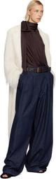Dries Van Noten Brown Braided Leather Belt