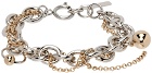Justine Clenquet SSENSE Exclusive Silver & Gold Lewis Bracelet
