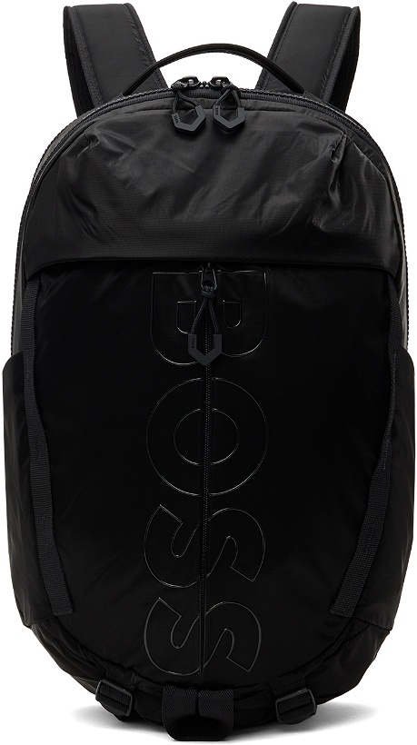 Photo: BOSS Black Multi-Pocket Outline Logo Backpack