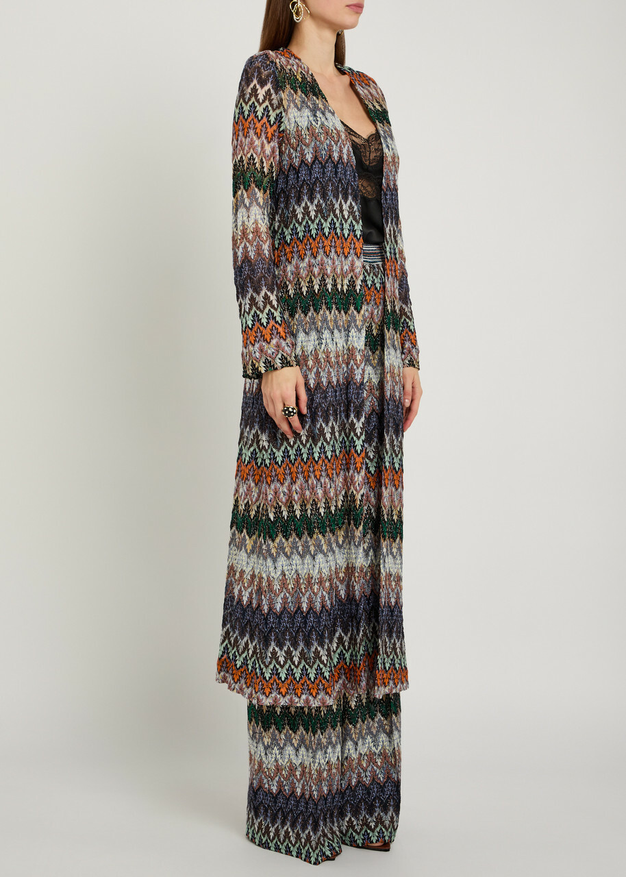 Missoni Chevron Fine-knit Shirt Cardigan Multicoloured