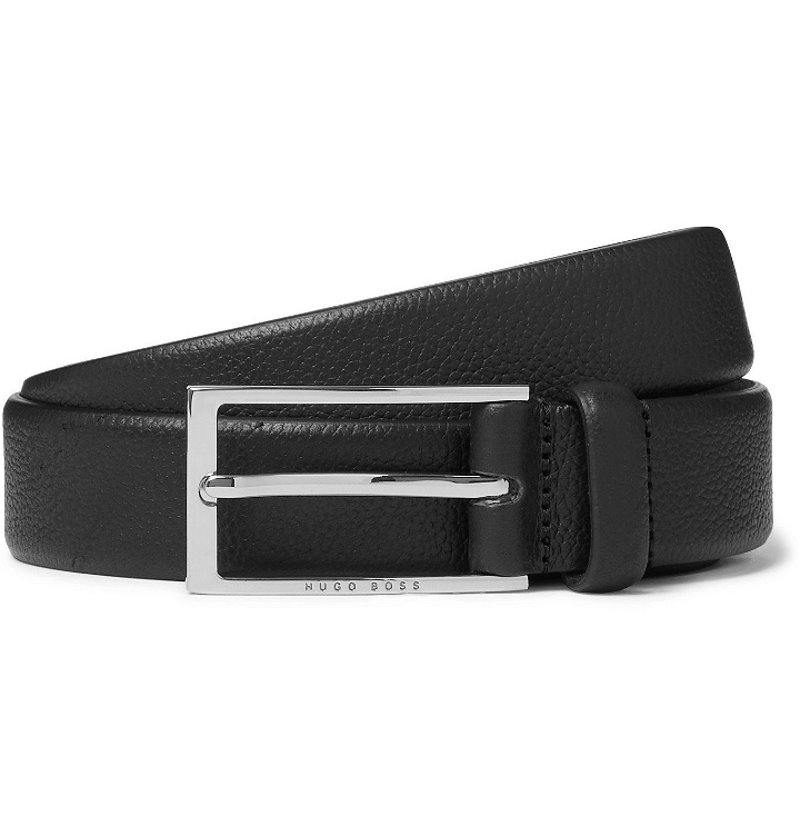 Photo: Hugo Boss - 3cm Carmello Full-Grain Leather Belt - Black