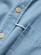 Folk - Loop Cord-Trimmed Denim Shirt - Blue