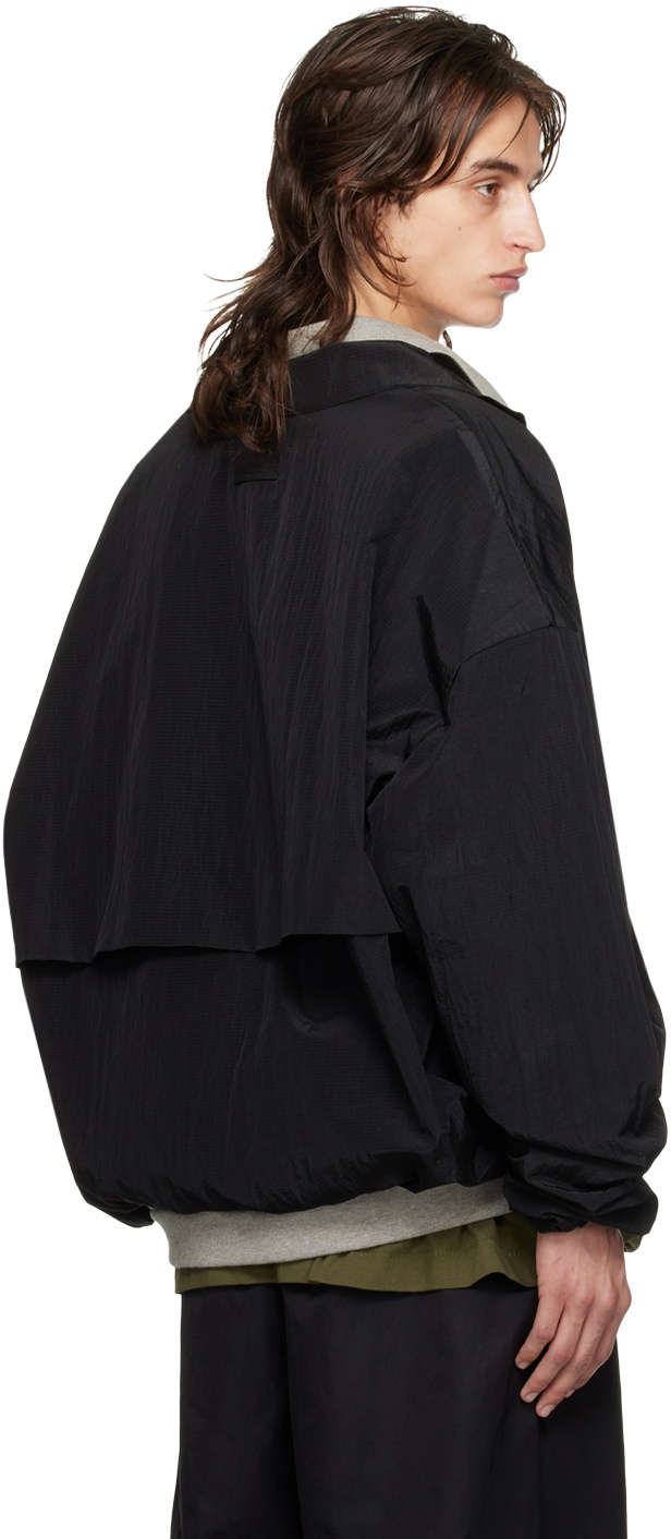 Fear of God ESSENTIALS Black Half-Zip Pullover Jacket Fear Of God
