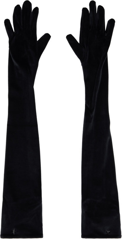 Photo: Mugler Black Velour Gloves