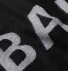 Balenciaga - Logo-Jacquard Wool Scarf - Men - Black