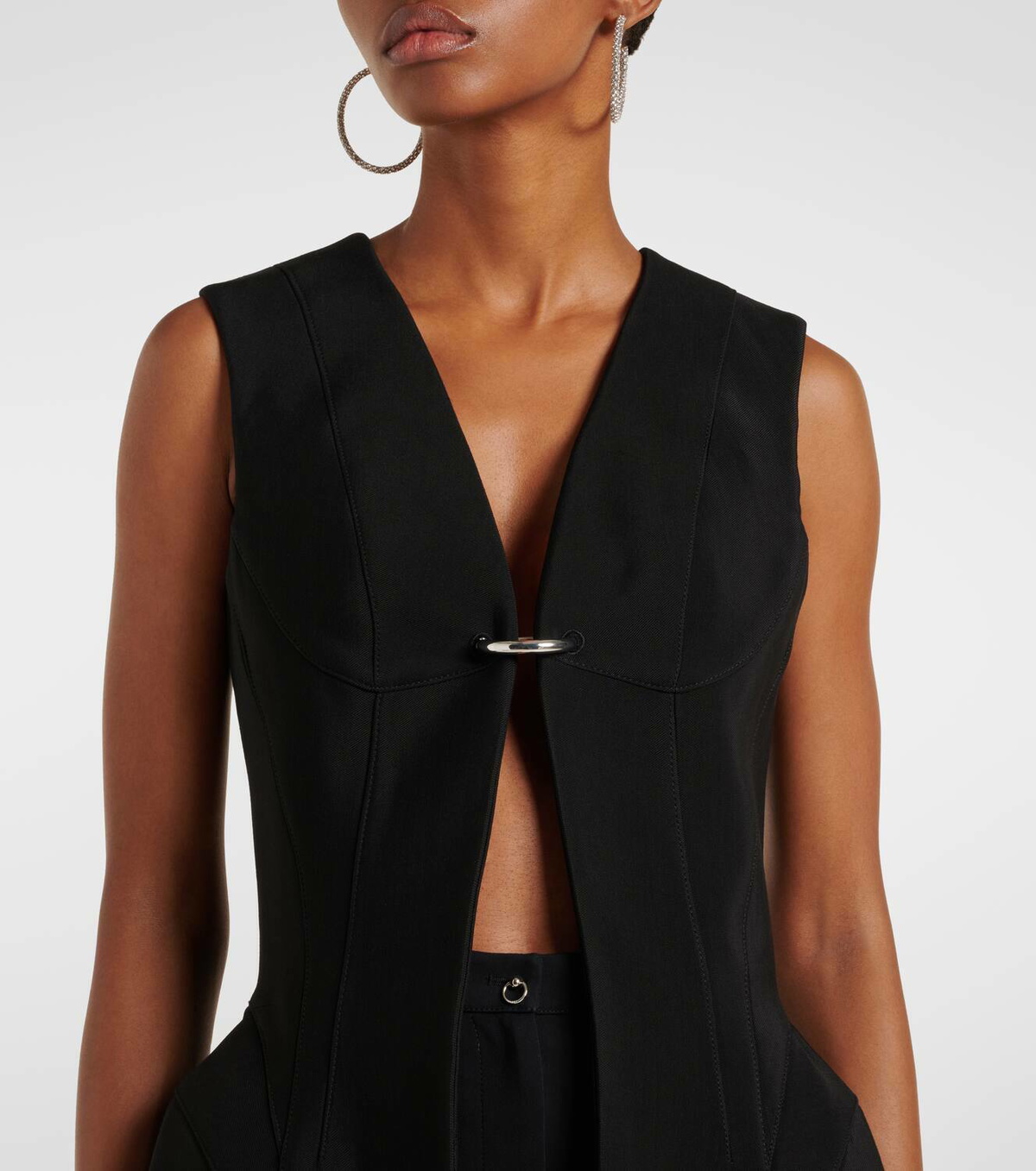 Mugler Crêpe corset vest