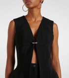 Mugler Crêpe corset vest