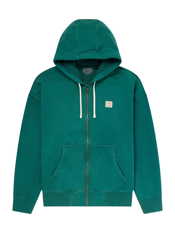 Photo: Polo Ralph Lauren - Logo-Appliquéd Cotton-Jersey Zip-Up Hoodie - Green