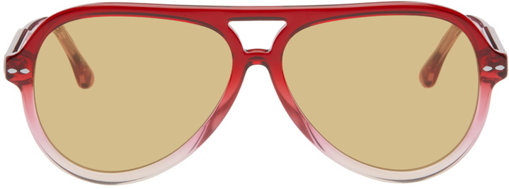 Photo: Isabel Marant Pink & Red Aviator Sunglasses