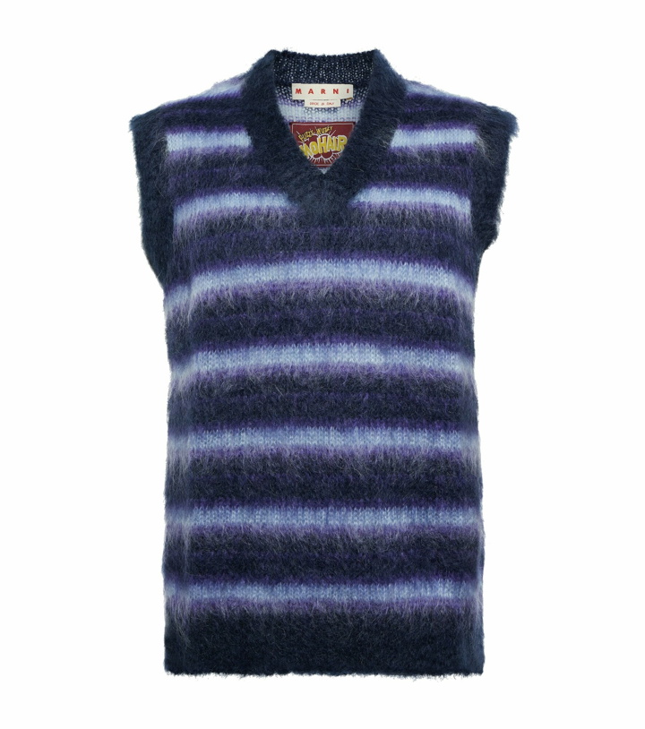Photo: Marni - Striped mohair-blend sweater vest