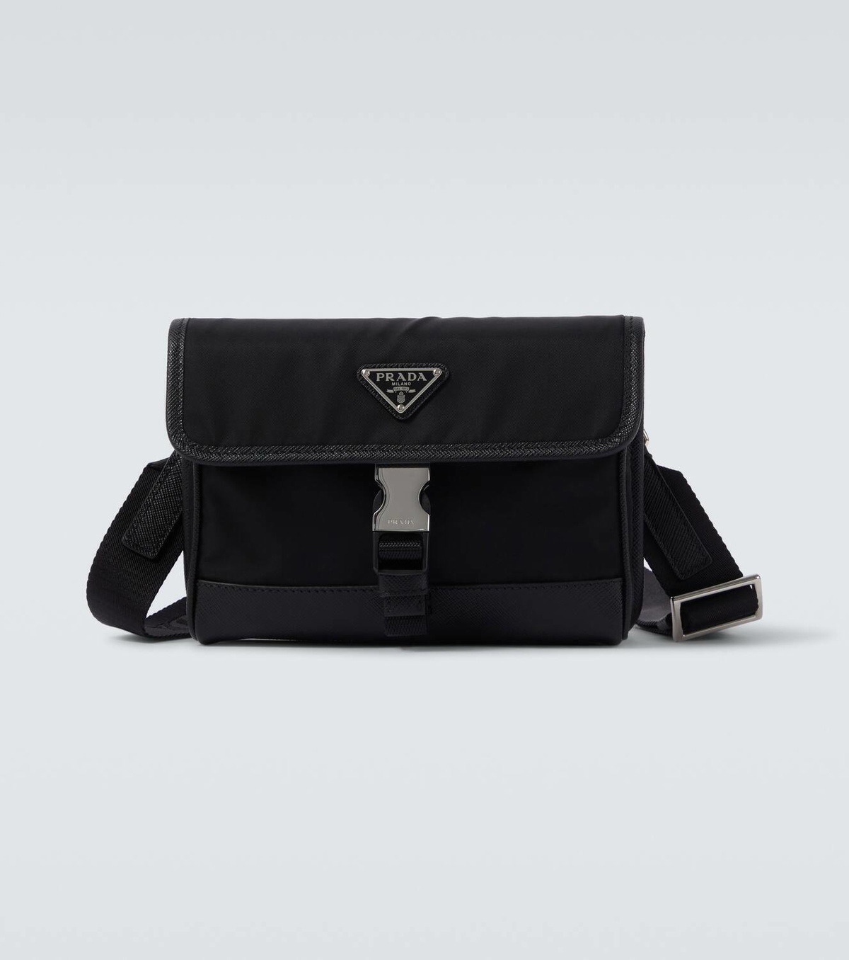 Prada Re-Nylon leather-trimmed shoulder bag Prada