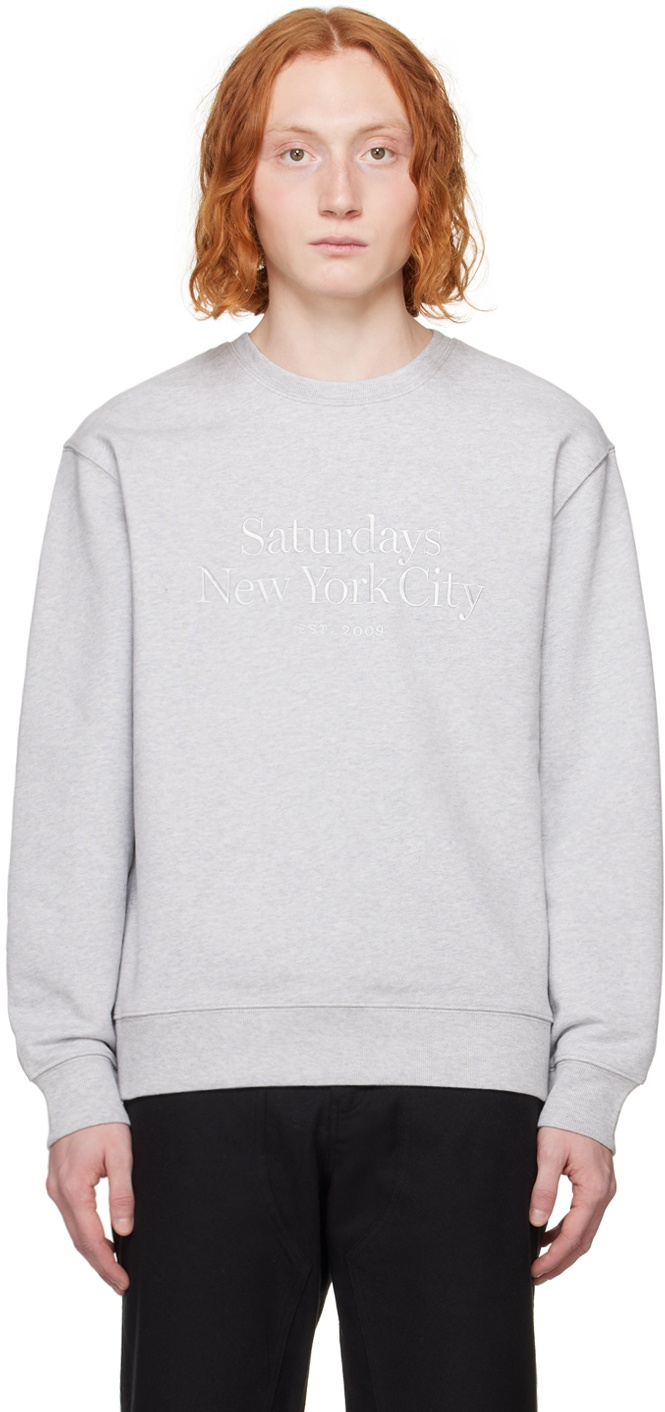 Photo: Saturdays NYC Gray Bowery Miller Sweatshirt