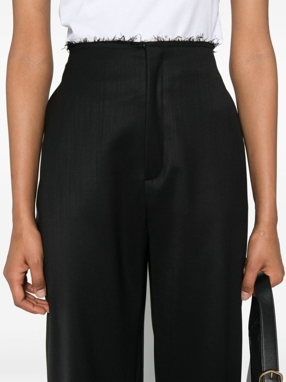 Jade Cropper Raw-Edge Tailored Trousers