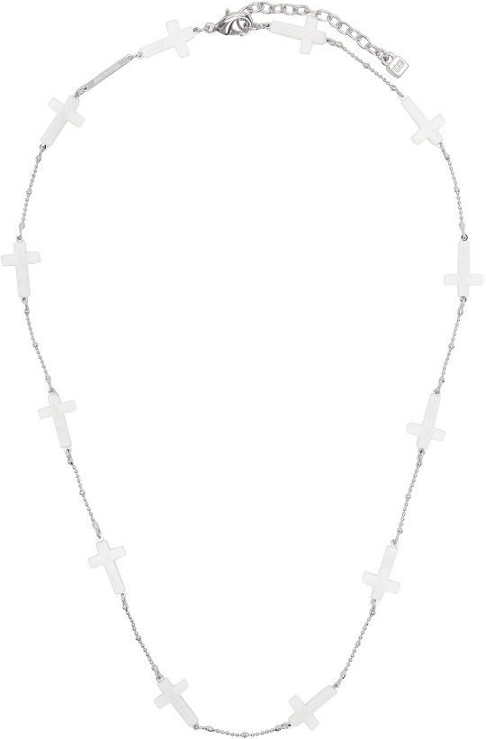 Photo: Dsquared2 Silver & White Cross Necklace