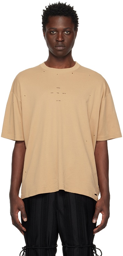 Photo: Song for the Mute Tan Oversized T-Shirt