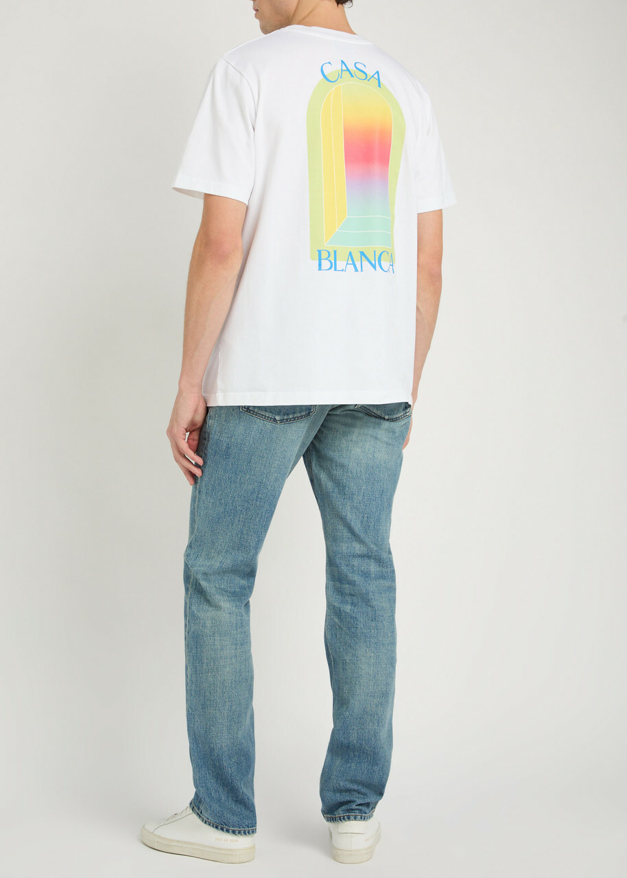 Casablanca L'arche Printed Cotton T-shirt White