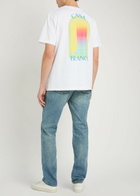 Casablanca L'arche Printed Cotton T-shirt White