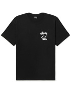 Stussy - Logo-Print Cotton-Jersey T-Shirt - Black