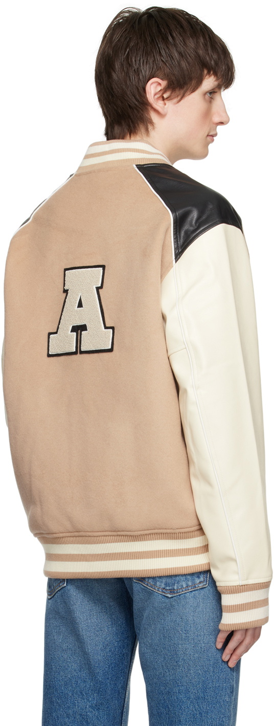 Axel Arigato Beige Ivy Varsity Bomber Jacket Axel Arigato