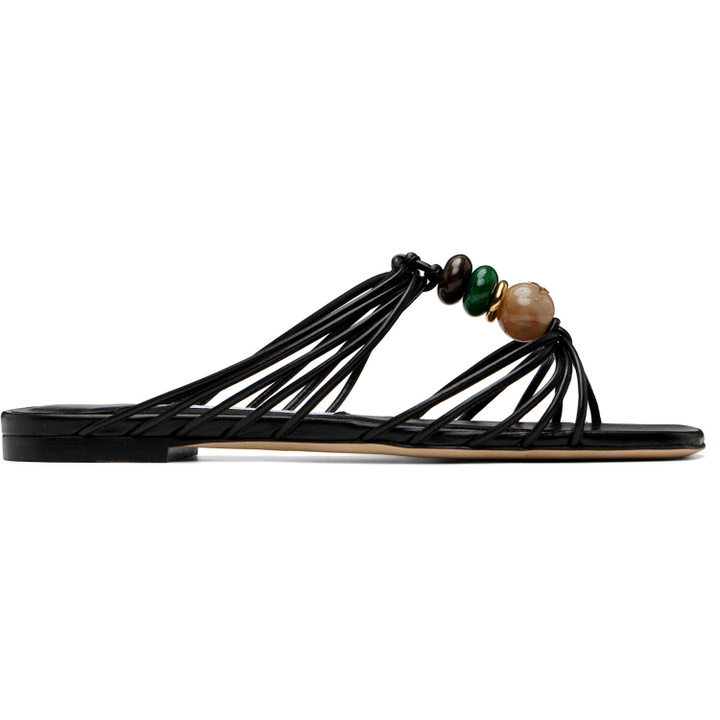 Photo: Jimmy Choo Black Lova Mule Flat Sandals