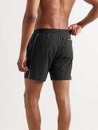 HUGO BOSS - Starfish Mid-Length Logo-Print Swim Shorts - Black