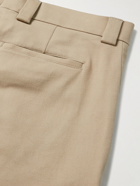 Agnona - Slim-Fit Stretch Cotton and Cashmere-Blend Twill Trousers - Neutrals
