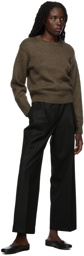 Blossom Black Wool Super Belt Trousers