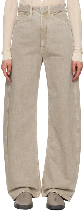 Photo: LEMAIRE Beige Curved Jeans