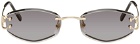 Cartier Gold Oval Sunglasses