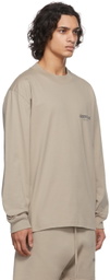 Fear of God ESSENTIALS SSENSE Exclusive Tan Logo Long Sleeve T-Shirt