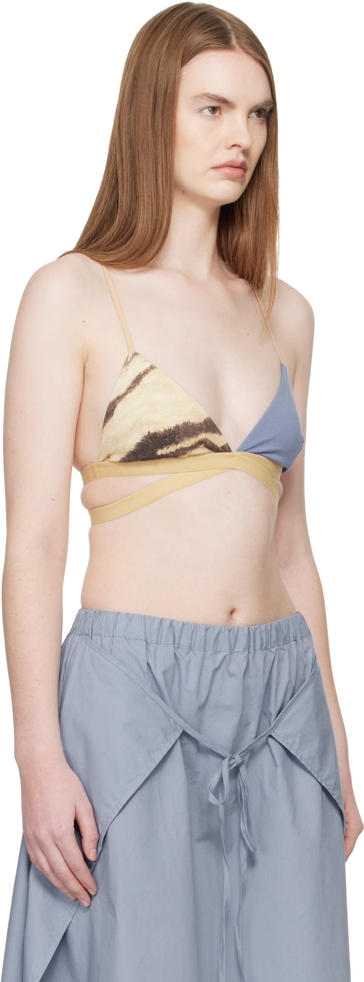 Baserange Blue & Beige Stay Bra