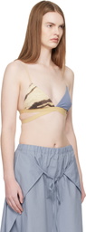 Baserange Blue & Beige Stay Bra