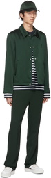 AMI Alexandre Mattiussi SSENSE Exclusive Green Ami De Cœur Jacket